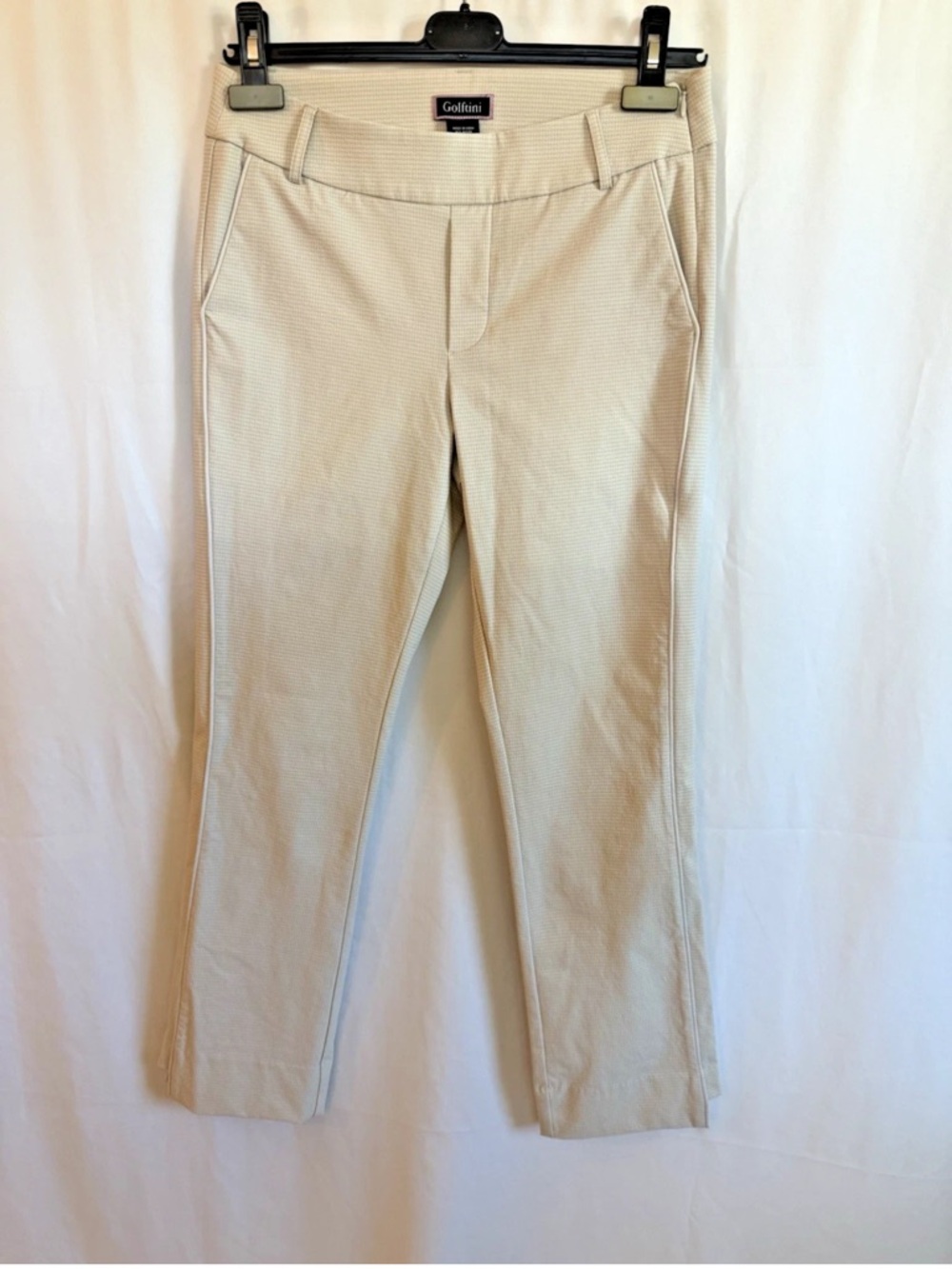 Golftini Tan Houndstooth Pants - Size Small